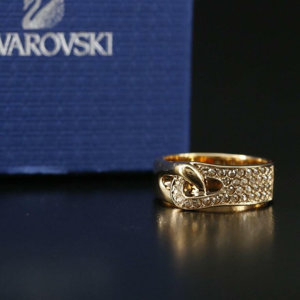 Authentic Swarovski Interlocking Ring in Box!